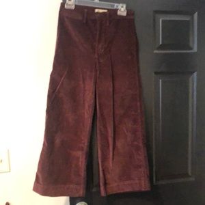 Madewell wide leg velvet pants